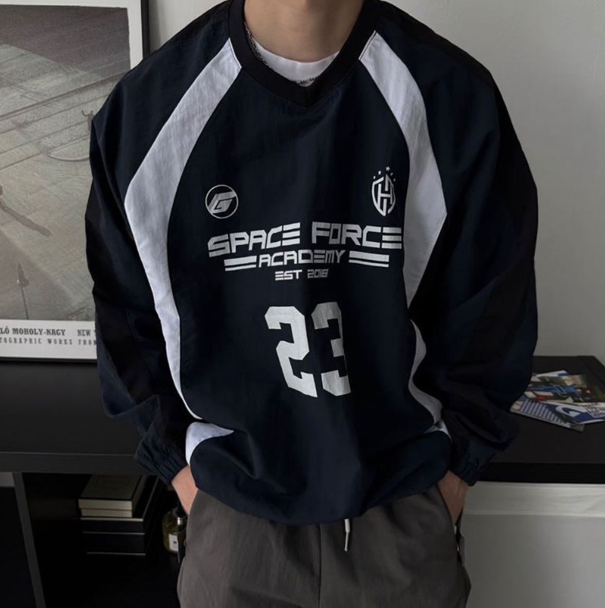 【情侶衫ok！｜4色入】Space Force Nylon Sweater