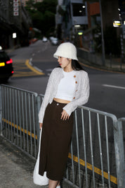 Mavis Solid Brown Skirt