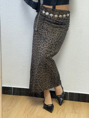 【大熱豹紋長裙！】Leopard Maxi Skirt