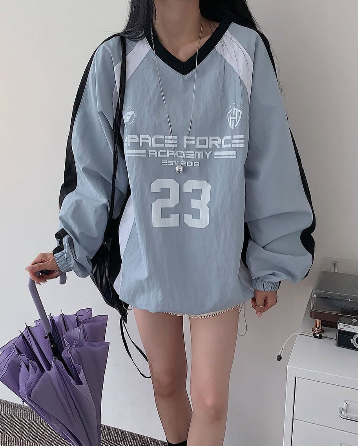 【情侶衫ok！｜4色入】Space Force Nylon Sweater