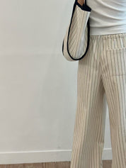 【顯腳長！知性直腳細條紋長褲】Striped Cozy Pants