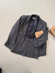 【可分開入手！】Oversized Pocket Solid Blazer Set