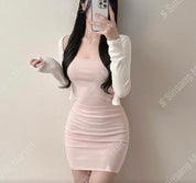 【Cleanfit必入連身短裙！】Estella Basic Solid Cami Mini Dress
