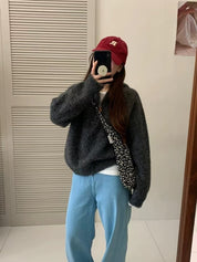 【🇰🇷韓國連線｜限時優惠價！】純色針織Half Zip Hoodies