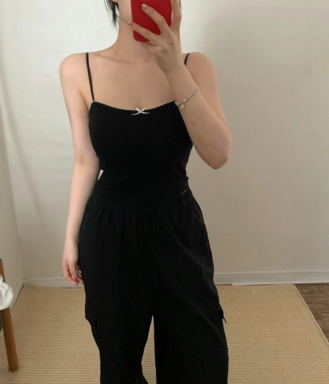 【✔️PAD｜小蝴蝶結設計】Lil Ribbon Solid Padded Bra Top