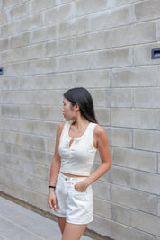 【經典百搭小白褲】Everyday White Denim Shorts