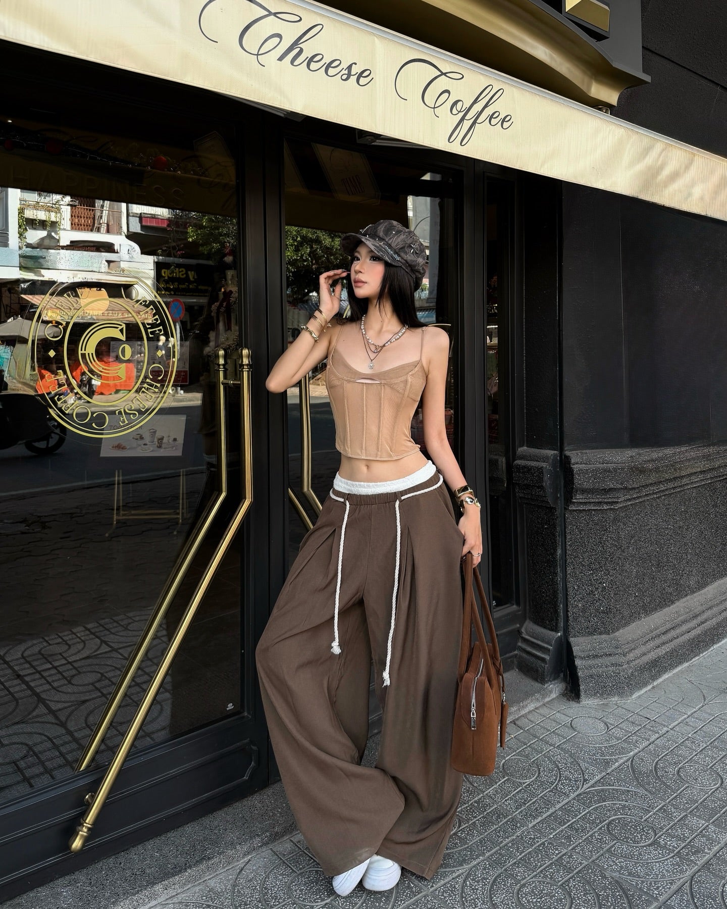 CABY lace wide leg pants