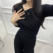【$99系列｜ Office必入款～】Basic Solid Single Shoulder Long Sleeve Top
