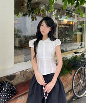 Angelic White Puff sleeve Blouse