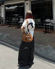 Outerity striped wide leg pants