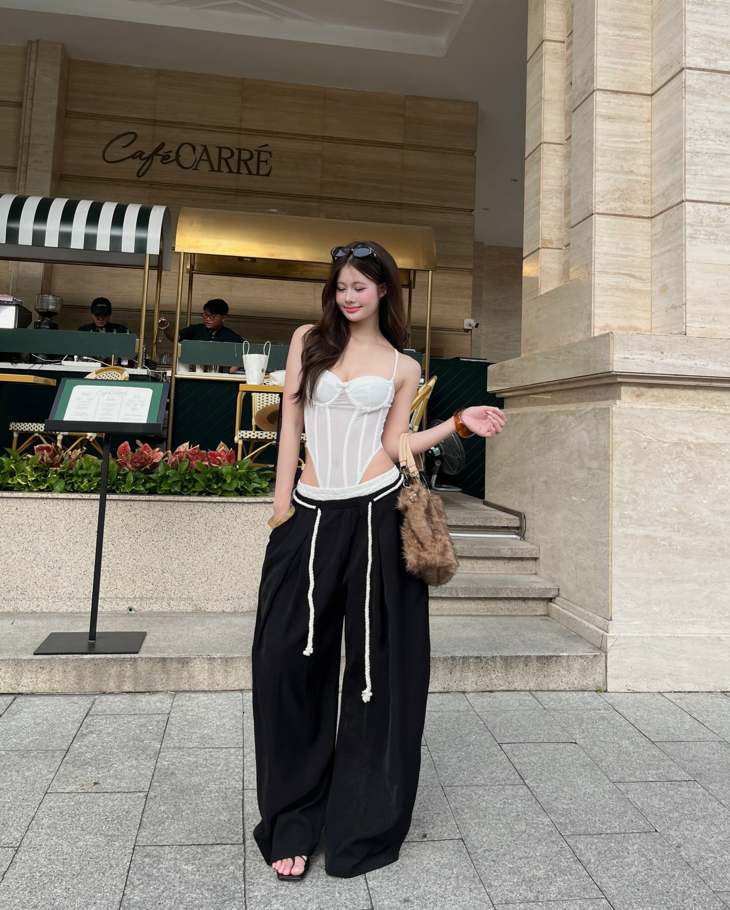 CABY lace wide leg pants