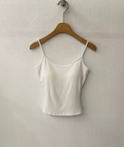 【✔️PAD｜小露背設計】Basic Solid Backless Padded  top