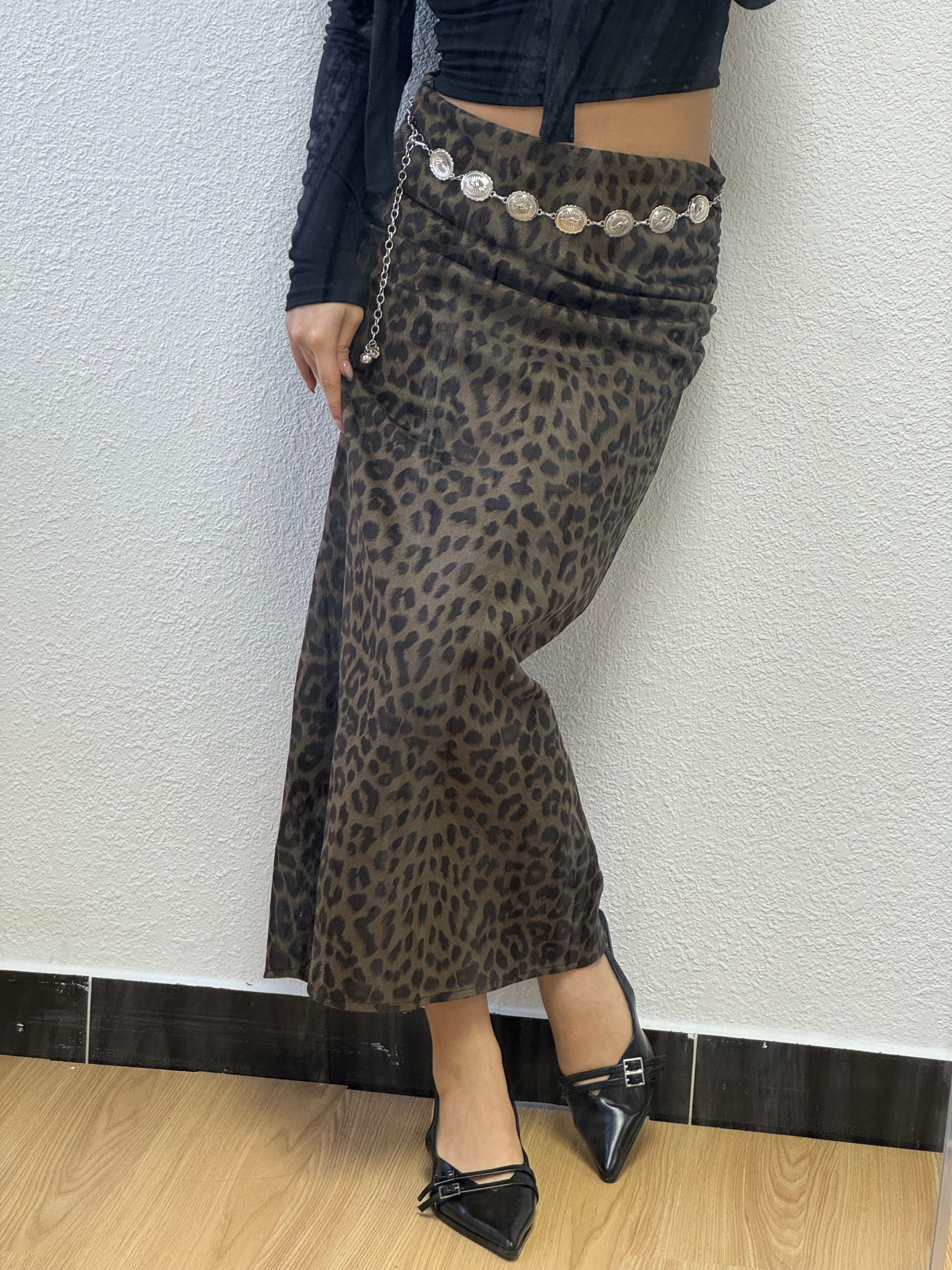 【大熱豹紋長裙！】Leopard Maxi Skirt