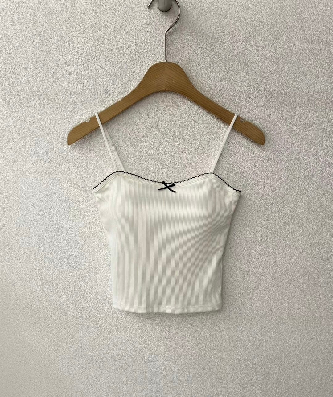 【✔️PAD｜小蝴蝶結設計】Lil Ribbon Solid Padded Bra Top