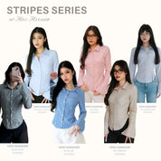 【後綁帶恤衫｜6色入】Miss Manager Fitted Shirt