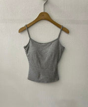 【✔️PAD｜小露背設計】Basic Solid Backless Padded  top