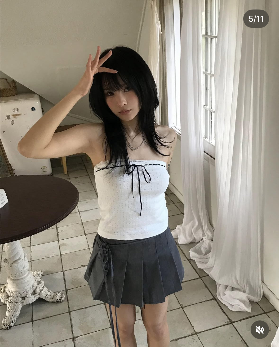 【暗花Lace Tube Top】Opal Lace Tube Top