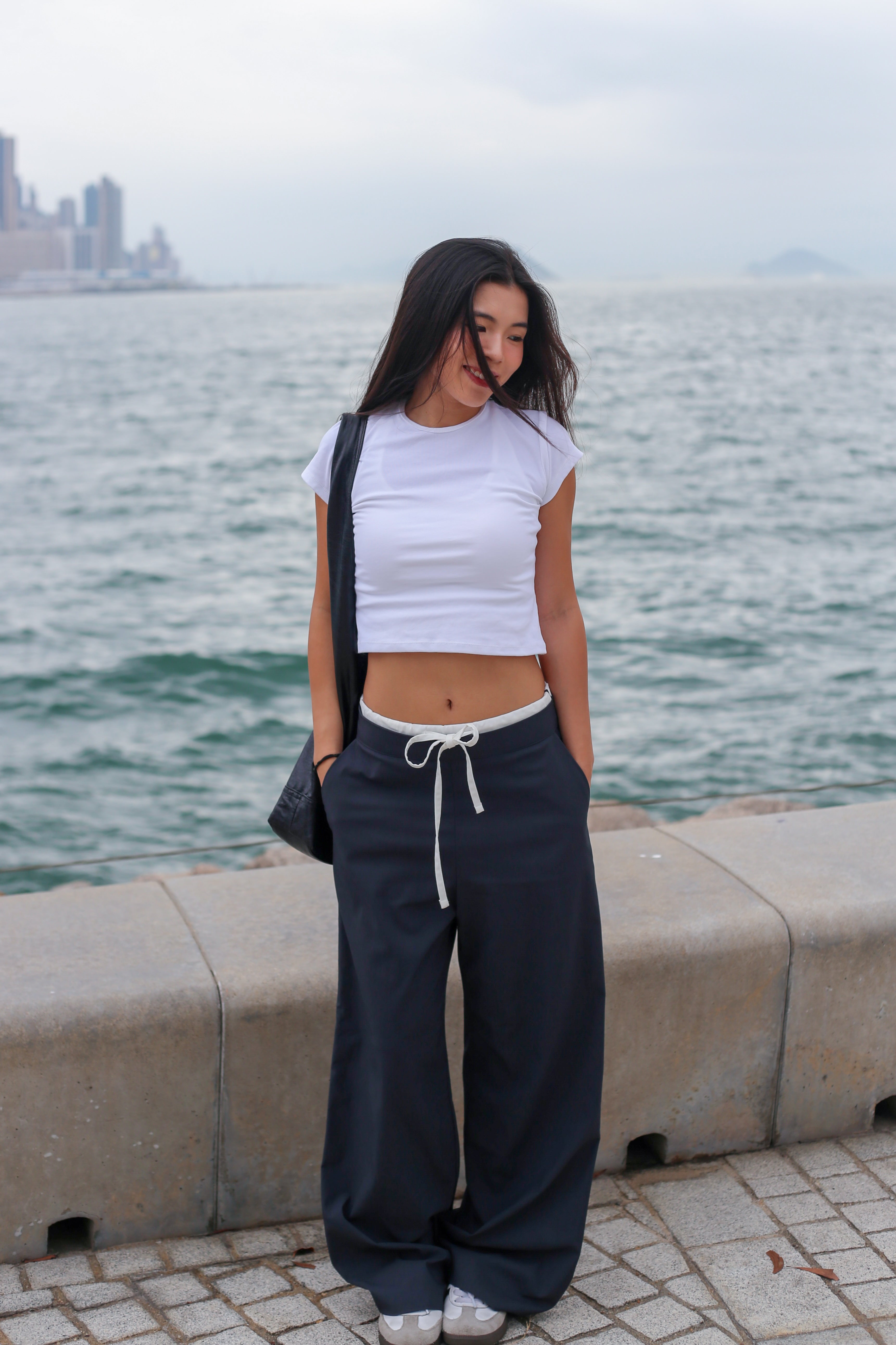【歐美休閑感綁帶西褲】Casualuxe Wide Leg Suit Pants