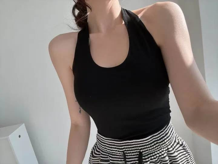 【✔️PAD｜$99超抵價！】Basic Solid Halter Padded Top