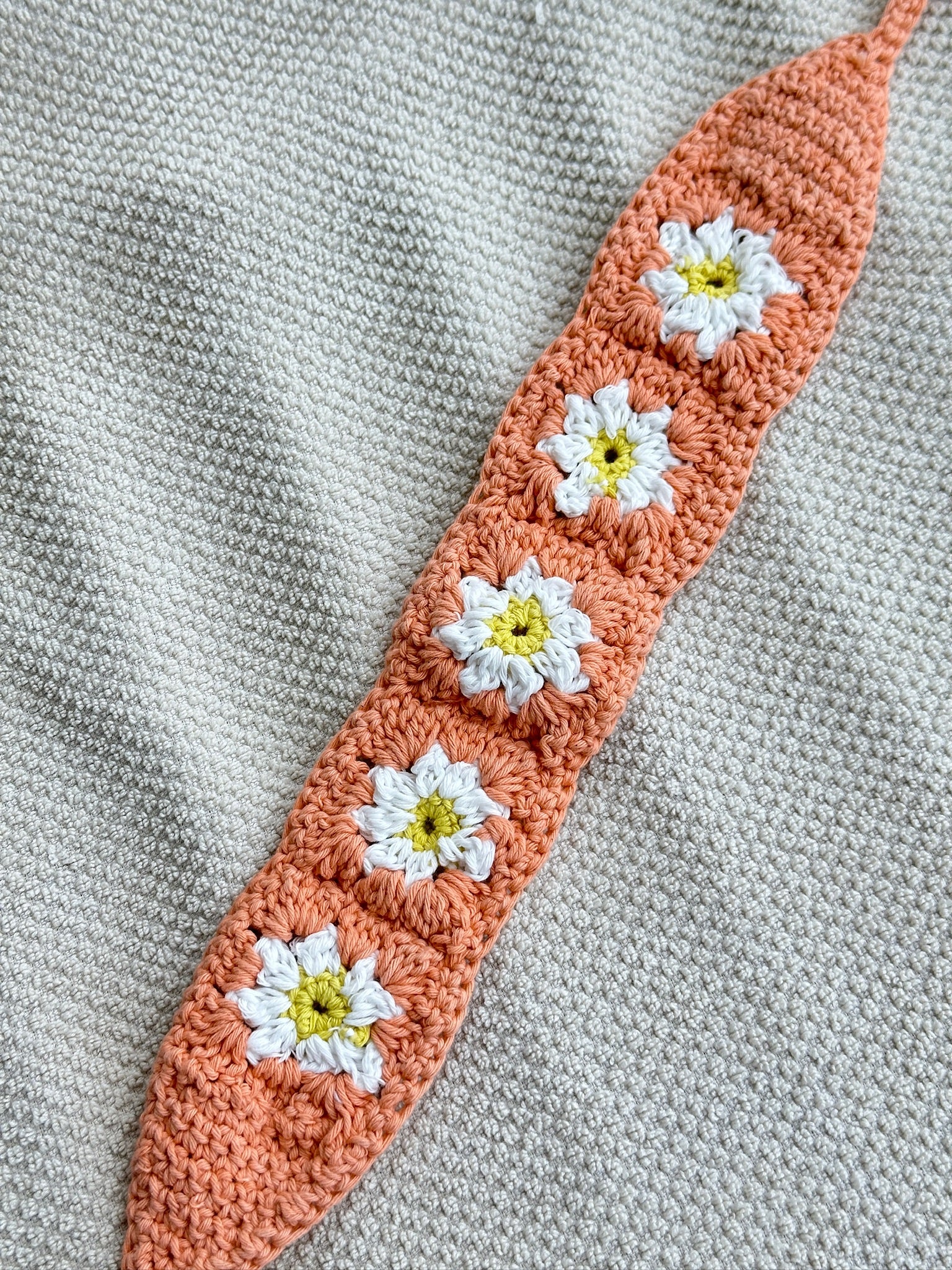 #T195 Floral Crochet Headband