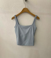 【✔️PAD｜打底必備】Basic Solid U Neck Padded Bra Top