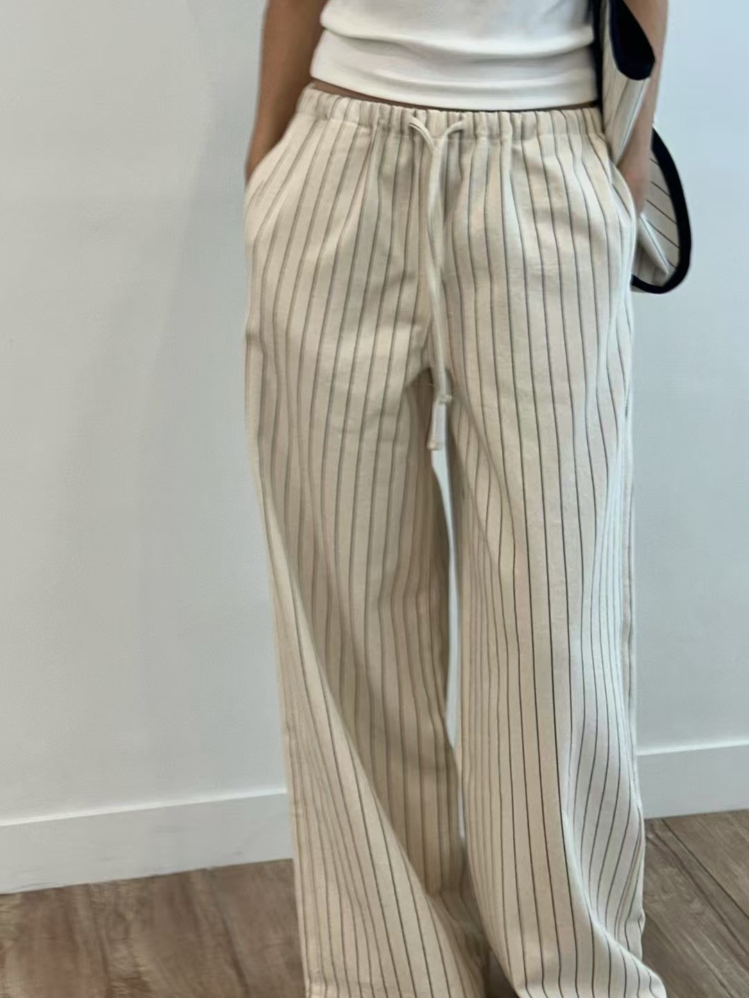 【顯腳長！知性直腳細條紋長褲】Striped Cozy Pants