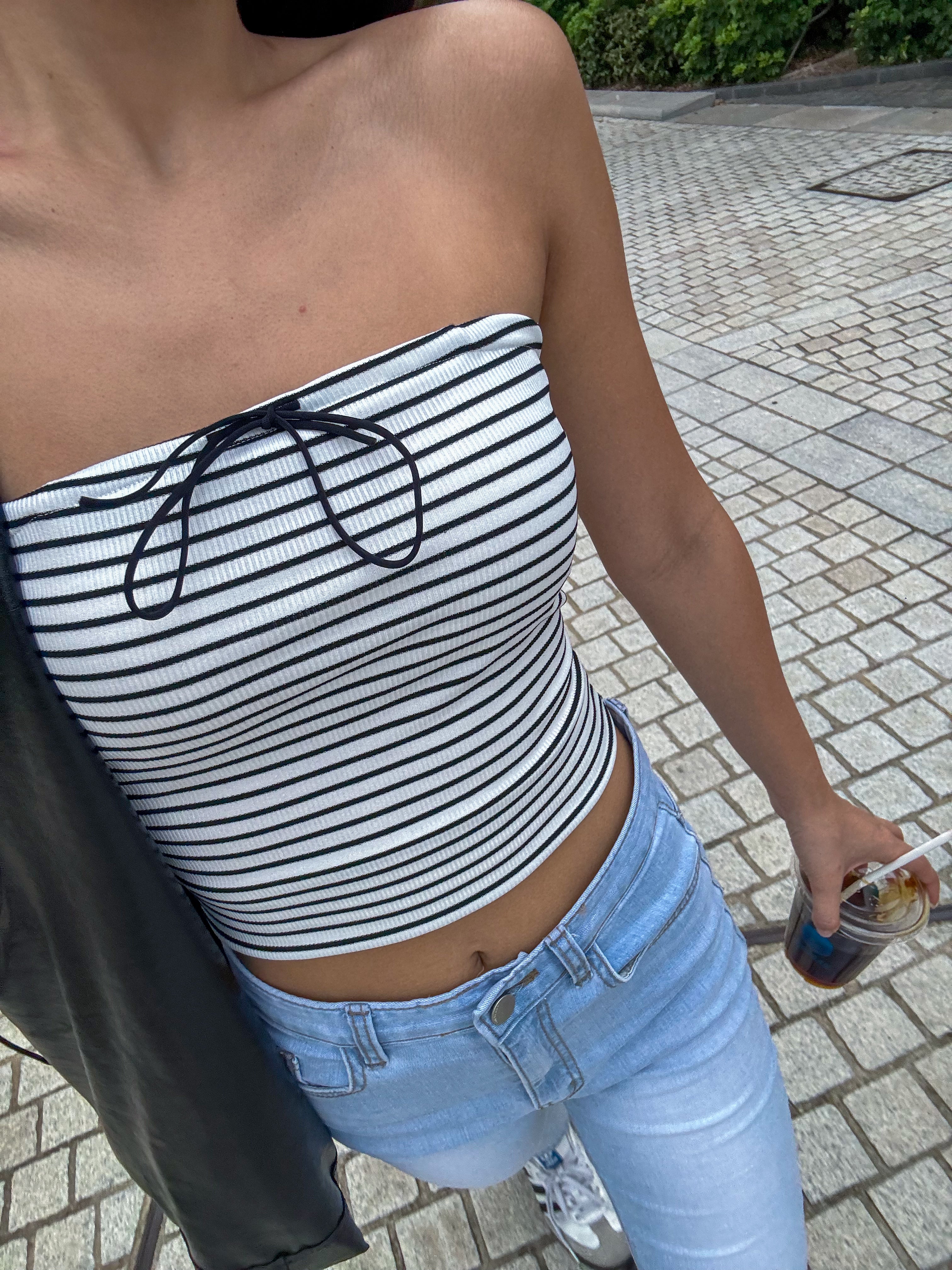 【✔️PAD｜高CP值之選】Striped Padded Tube Top
