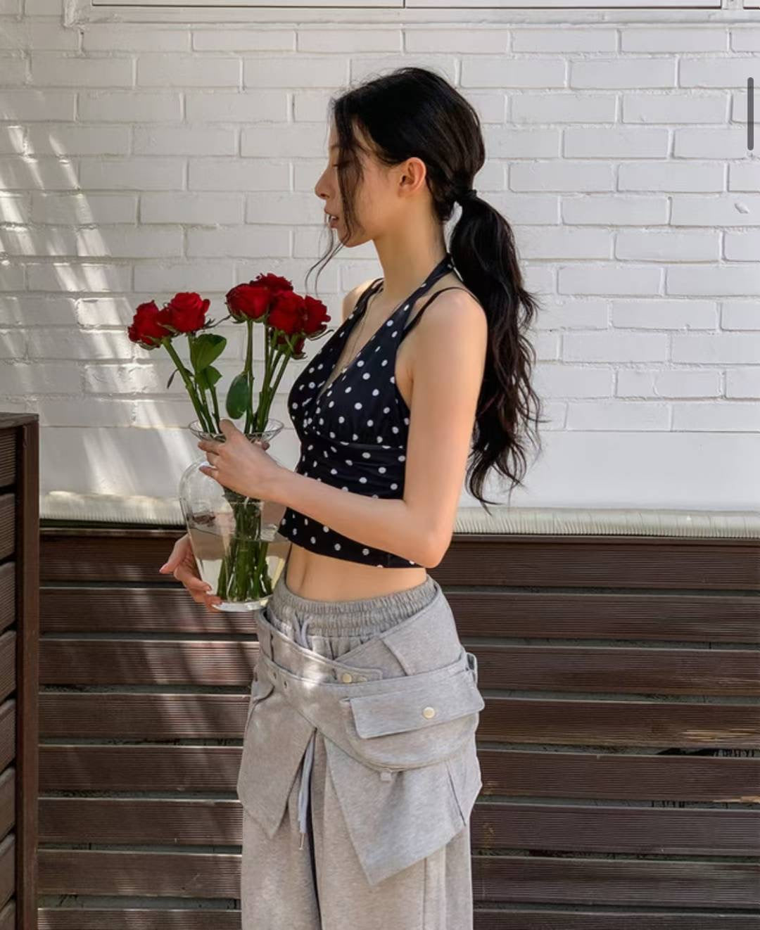 【波點Fans Assemble!!!】Dotty V Neck Crop Top