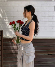 【波點Fans Assemble!!!】Dotty V Neck Crop Top