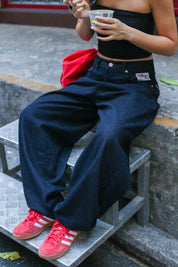 【大熱刺繡彎刀牛仔褲】Hakuna Matata Barrel Jeans