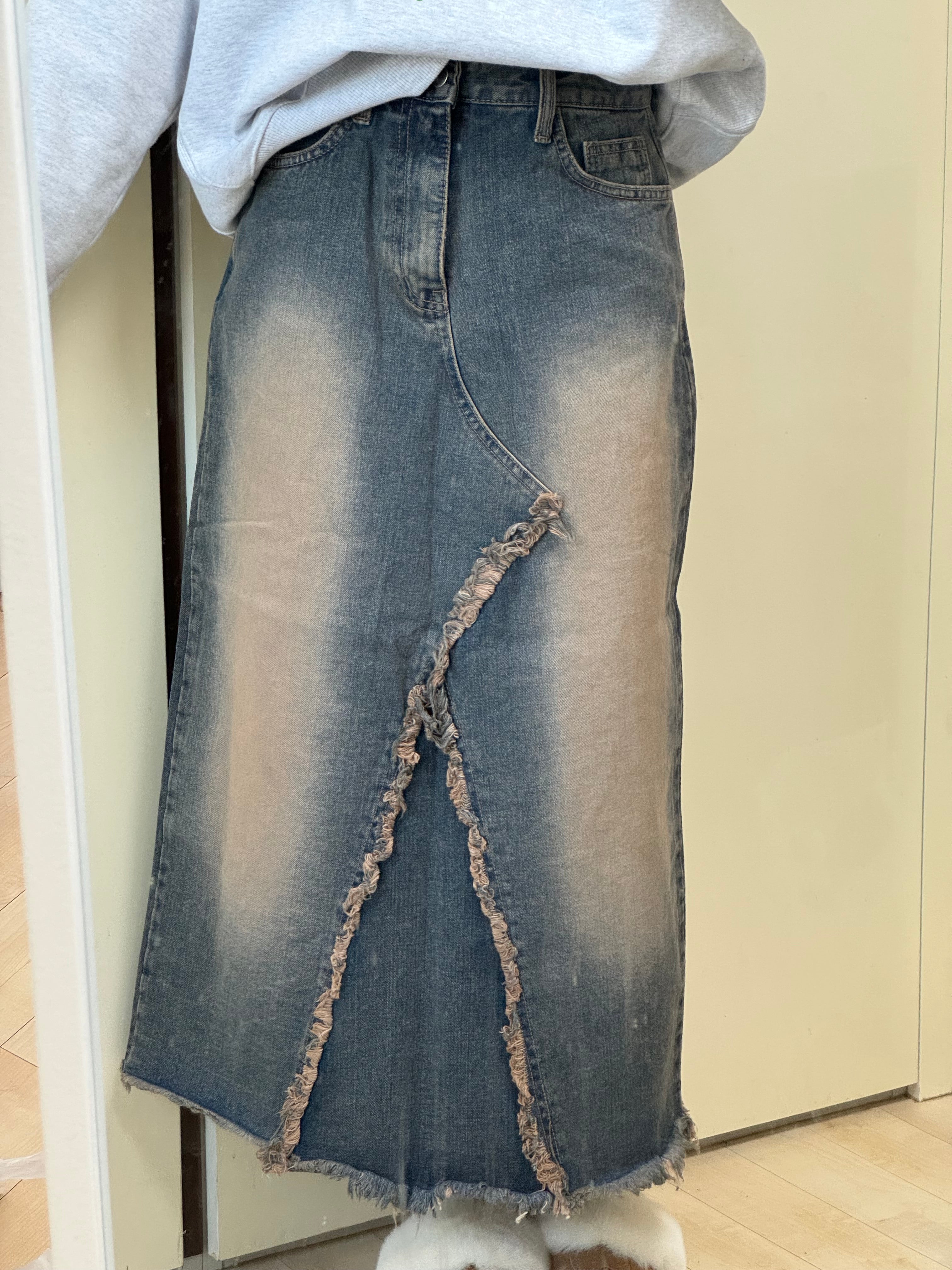 【復古牛仔長裙🦕】Denim Maxi Skirt