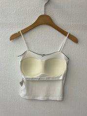 【✔️PAD｜小蝴蝶結設計】Lil Ribbon Solid Padded Bra Top