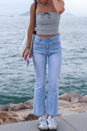 【小個子喇叭褲】Petit Light Blue Flare Jeans