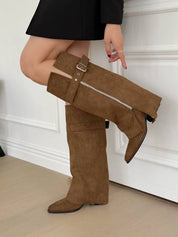 【鞋套可拆除！】 2 Way 4cm Belt Boots