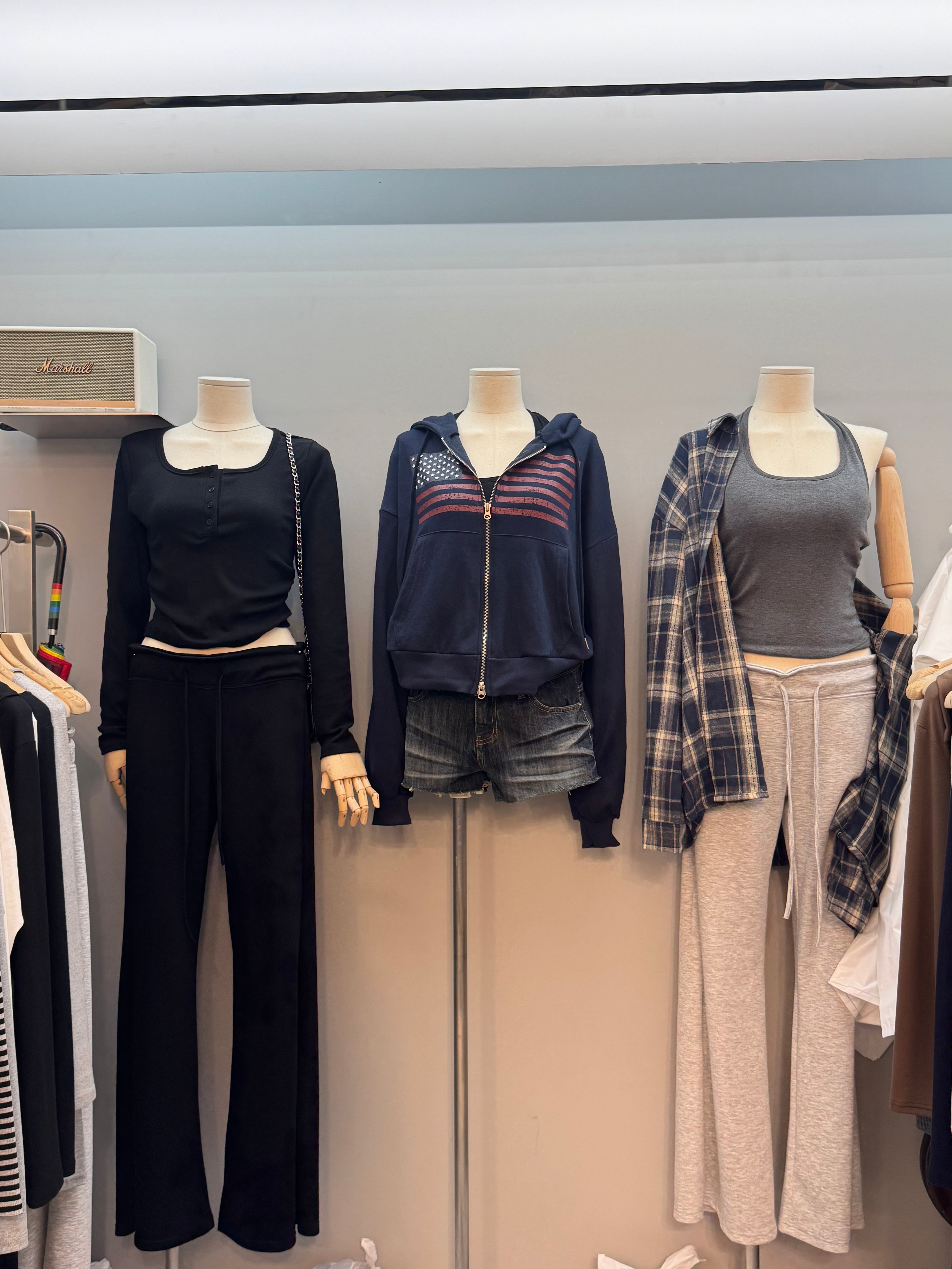 【🇰🇷韓國連線】歐美基礎低腰微喇叭休閒褲