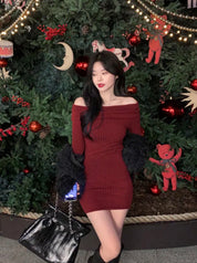 【節日感Party Dress🎊】2 Way Off Shoulder Dress