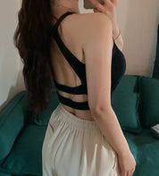 【✔️PAD｜特別露背設計】Tania Solid Backless Padded  top