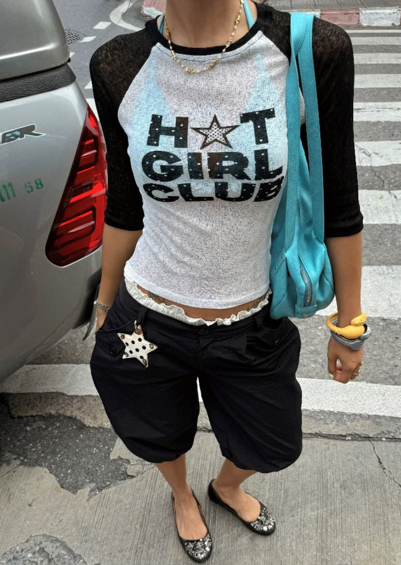 Hot girl club half sleeve top