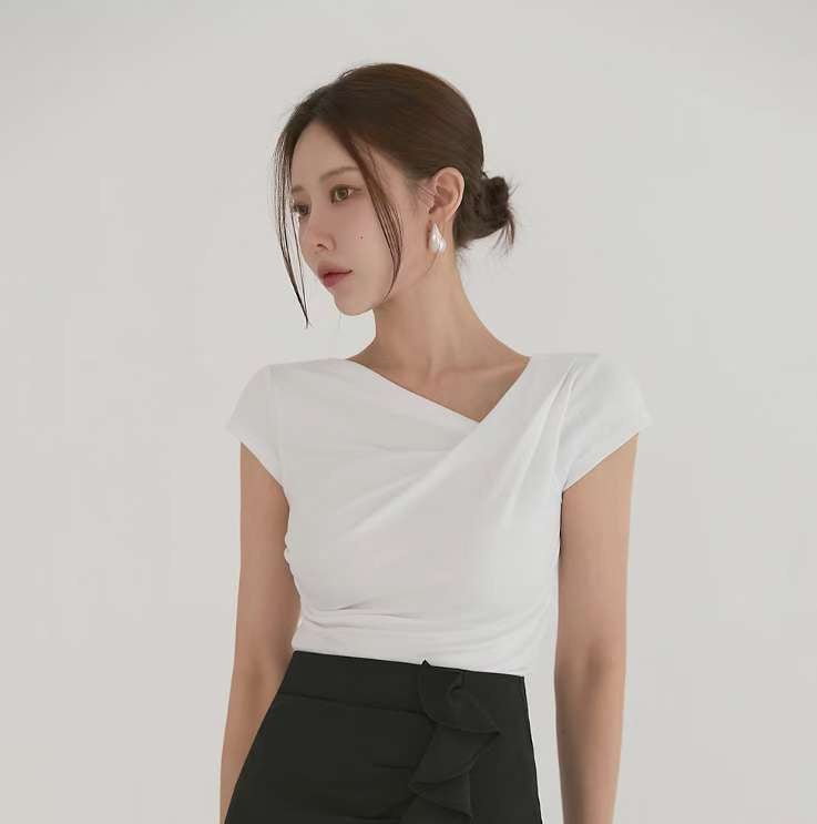 【Office必入款～】Basic Solid Single Shoulder Top
