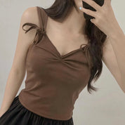 Solid Ribbon Cami Top