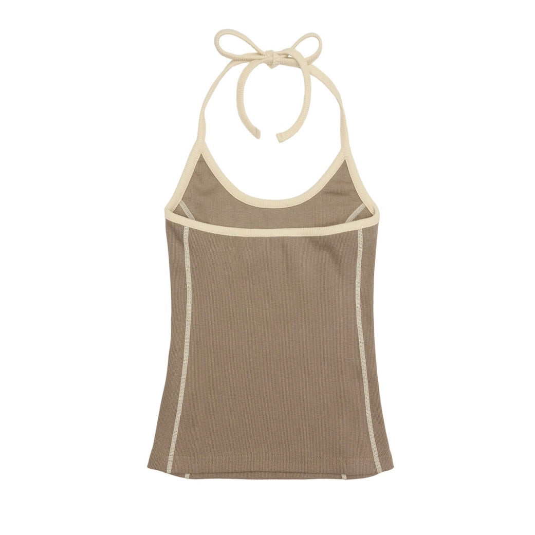 #K019 Sculptor Classic Logo Halter Top