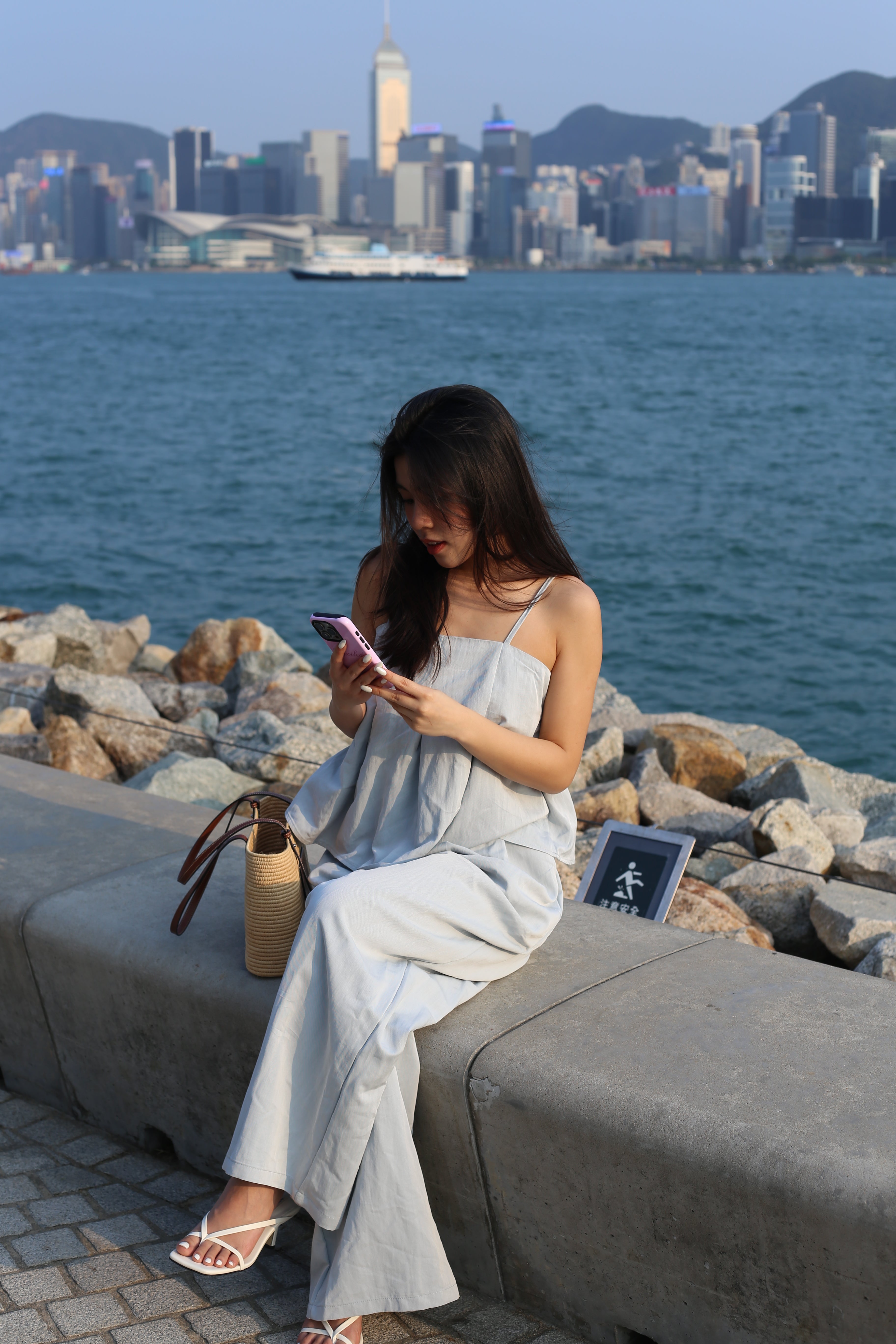 【超舒適慵懶渡假套裝】Solid Cami Top With Wide Leg Pants Set