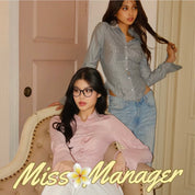 【後綁帶恤衫｜6色入】Miss Manager Fitted Shirt