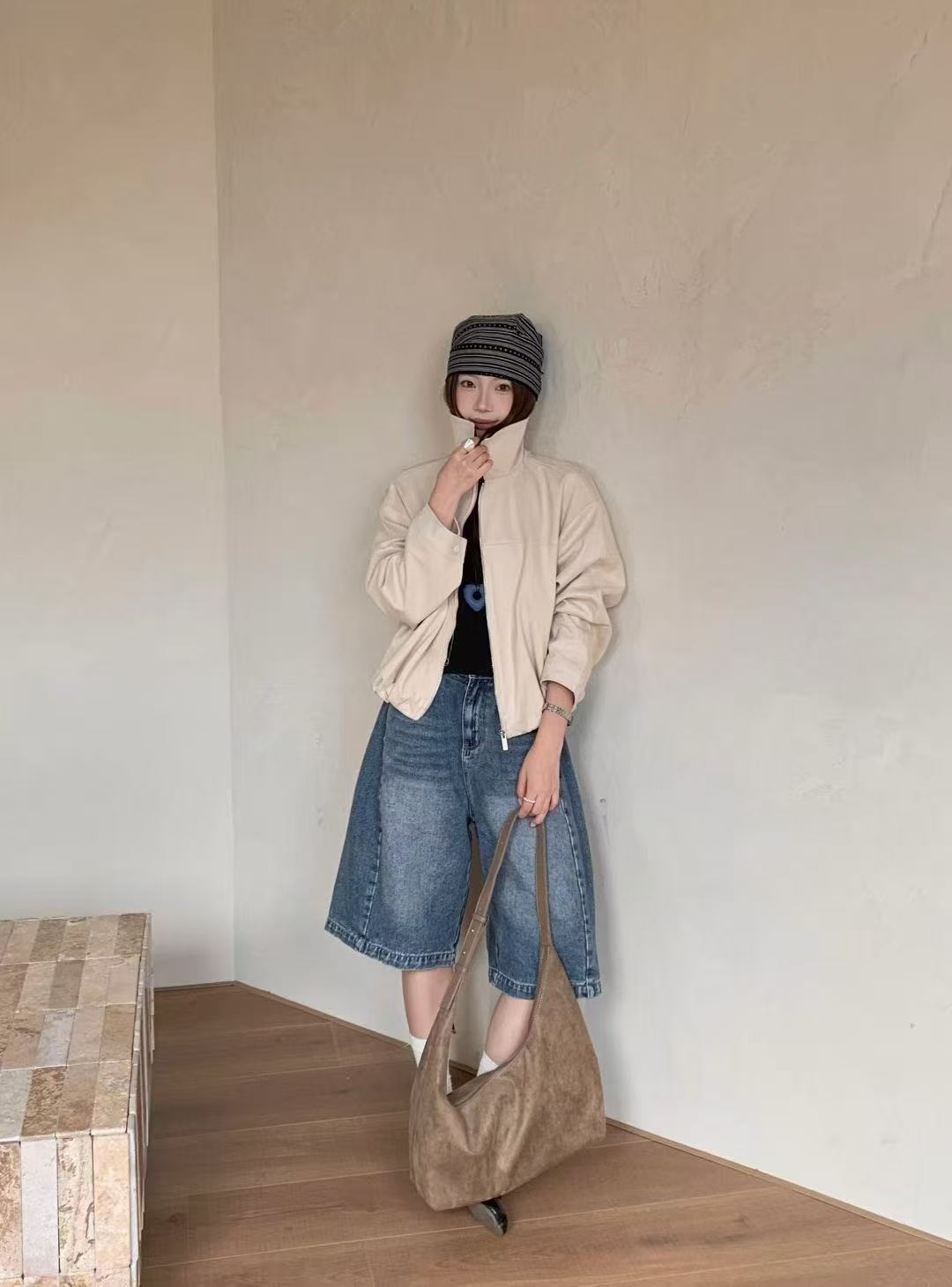 【🇰🇷韓國連線｜限時優惠價！】Leather Collar Suede Jacket