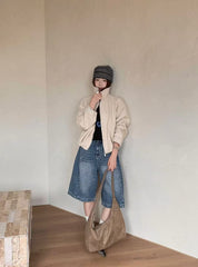 【🇰🇷韓國連線｜限時優惠價！】Leather Collar Suede Jacket