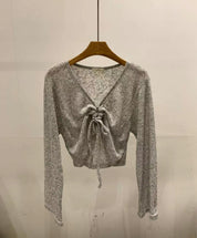 【輕薄質感！ 】Casey Drawstring Ruched Front Cardigan