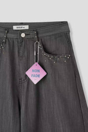 【大熱彎刀褲❤️‍🔥】Non Fade Layered Rivet Barrel Jeans
