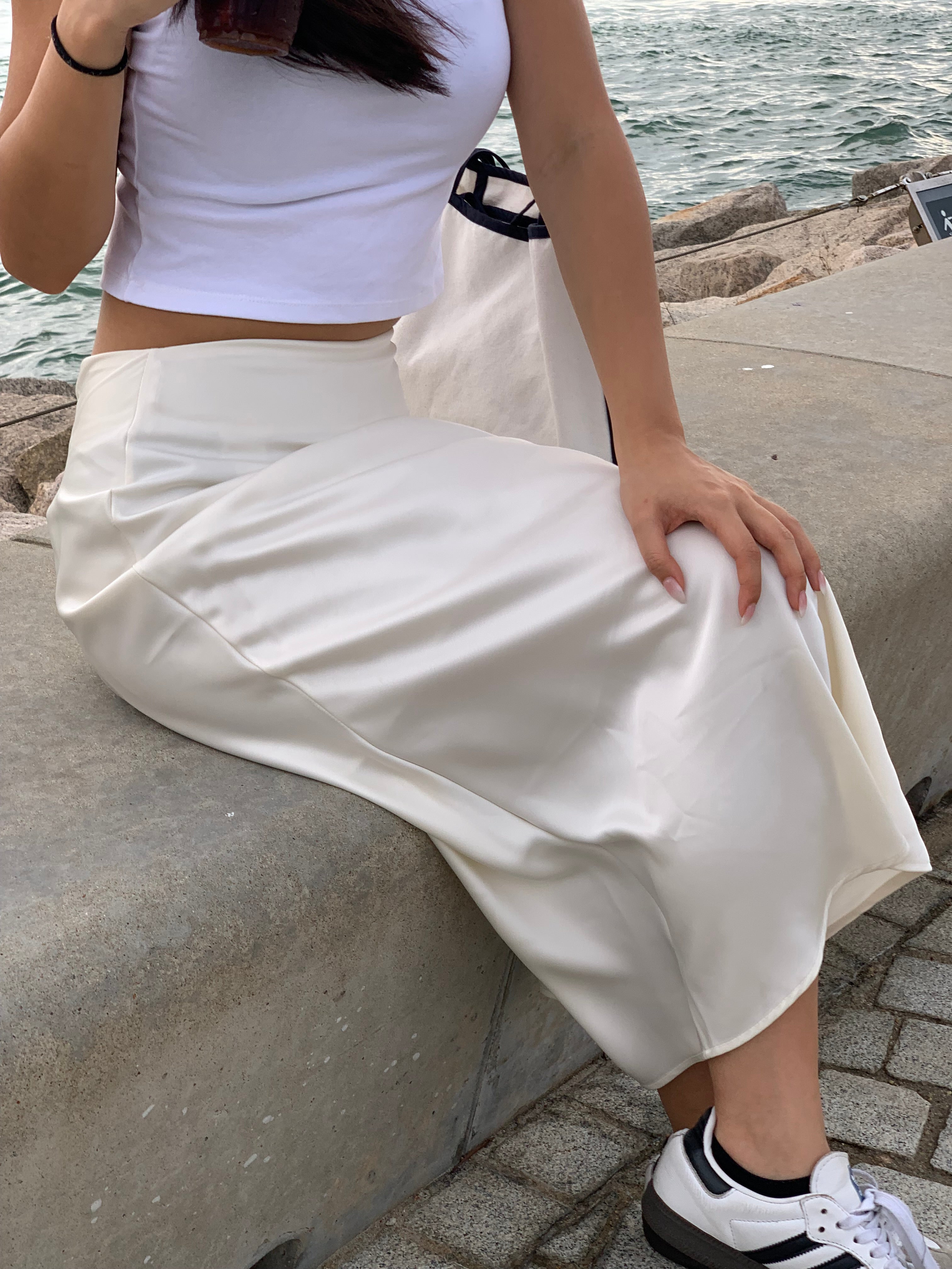 【歐美法式女孩必備Satin魚尾裙】Satin Silky Mermaid Maxi Skirt