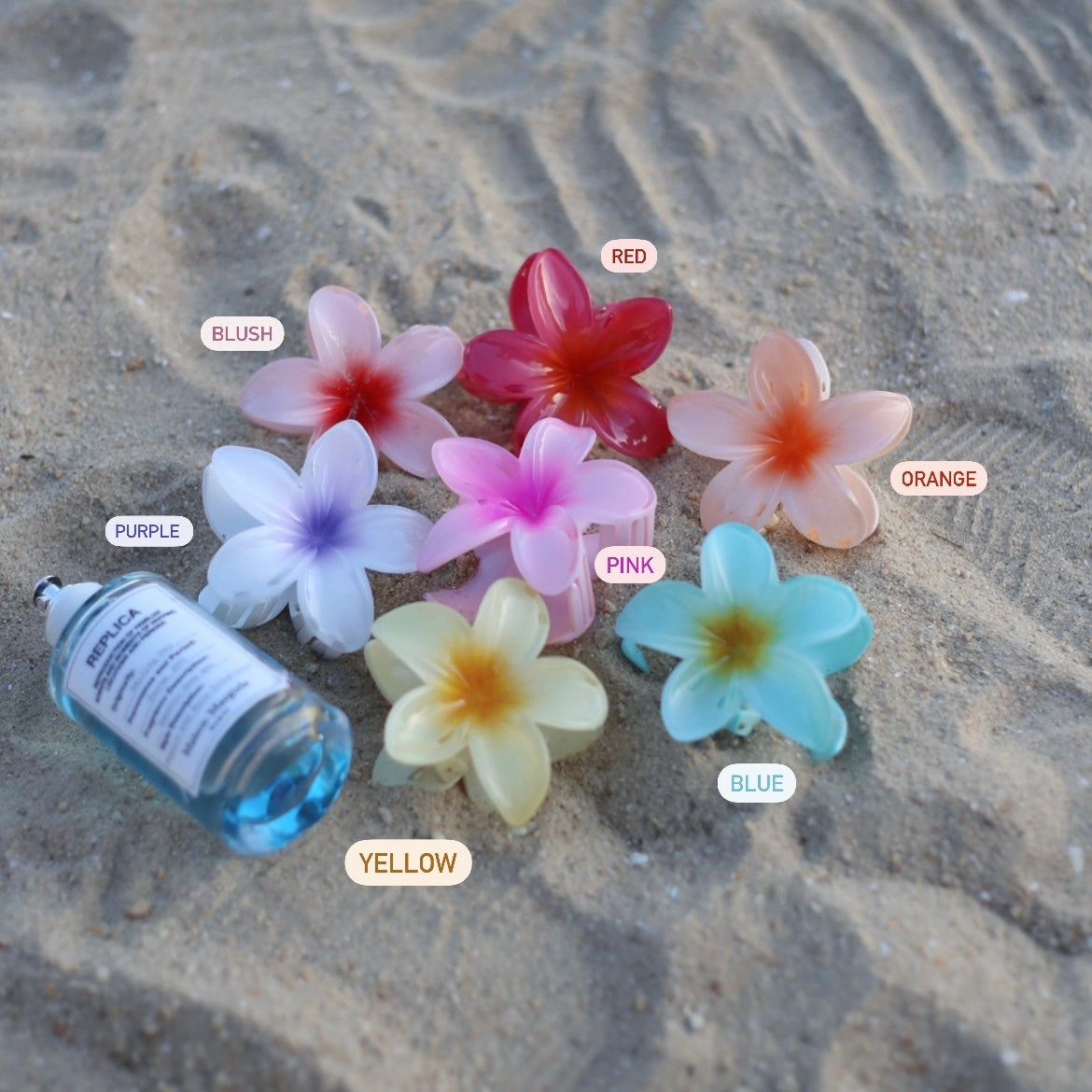 Hawaii Flower Hair Claw Clips