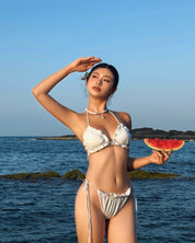 2-piece Ruffled Dotty Bikini(with pads)